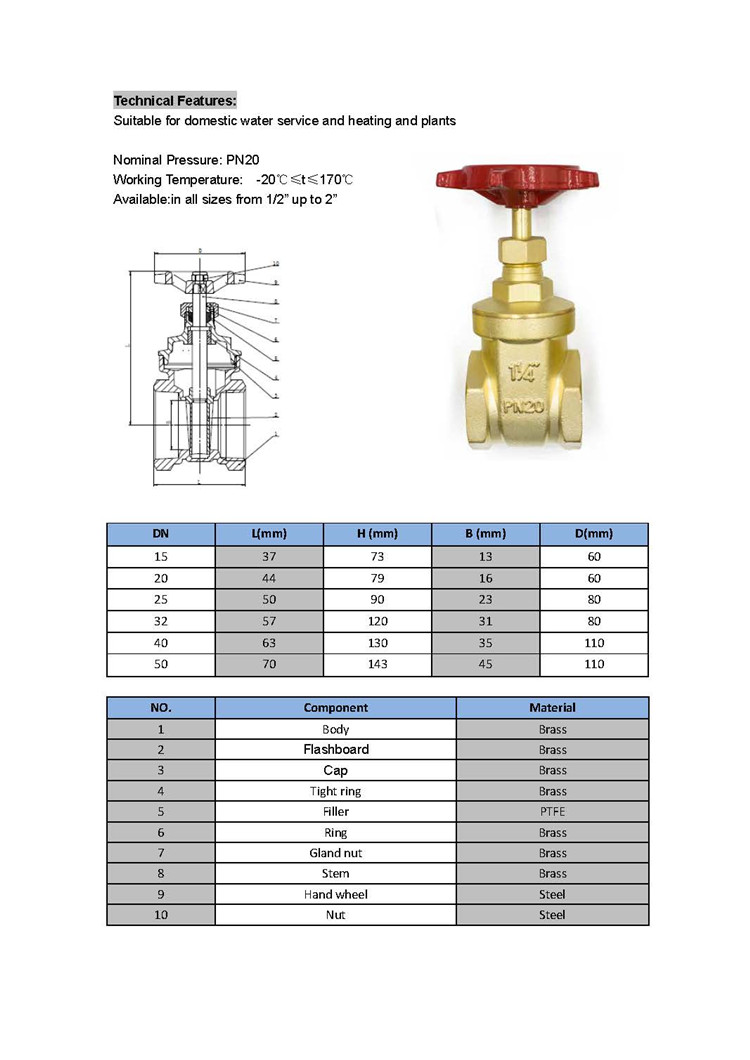 W-4022 B10 五角手轮闸阀