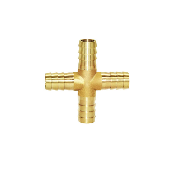 Model: A106-B Brass Hose Barbed Cross Type Fitting