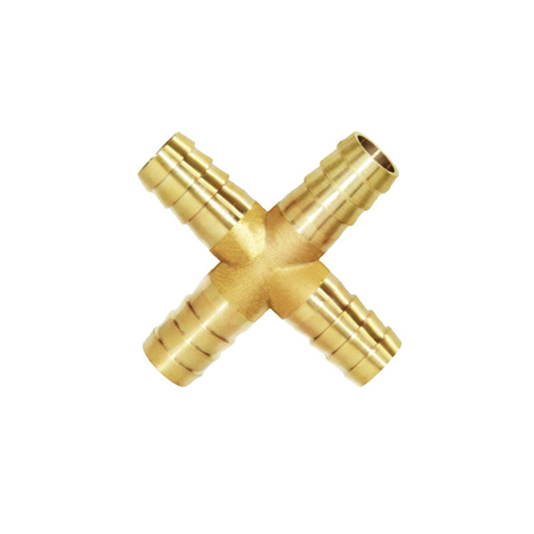 Model: A106-B Brass Hose Barbed Cross Type Fitting