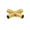 Model: A106-B Brass Hose Barbed Cross Type Fitting